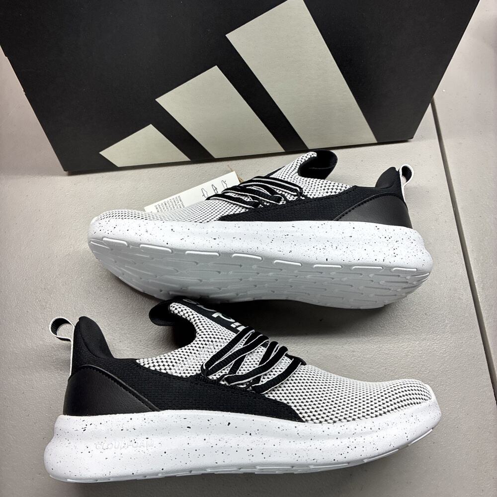 New adidas Lite Racer Adapt 7.0 Kids White/Black Slip-On Size 3.5 Youth IE6384